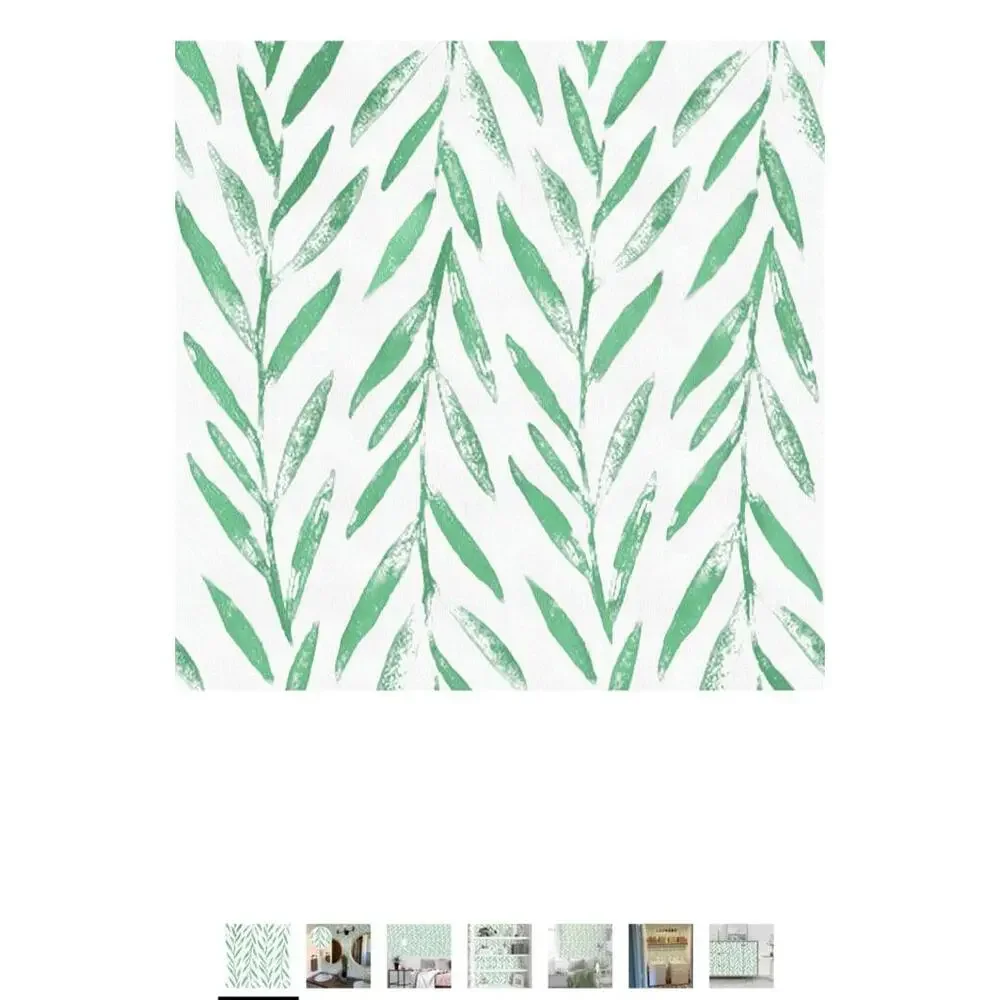Wudnaye Green Leaf Wallpaper Peel and Stick Wallpaper Floral Wallpaper 17.7Inch